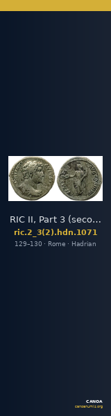 RIC II, Part 3 (second edition) Hadrian 1071 — CANOA