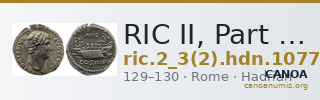 RIC II, Part 3 (second edition) Hadrian 1077 — CANOA