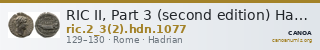 RIC II, Part 3 (second edition) Hadrian 1077 — CANOA