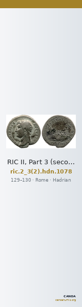 RIC II, Part 3 (second edition) Hadrian 1078 — CANOA