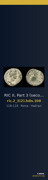 RIC II, Part 3 (second edition) Hadrian 108 — CANOA