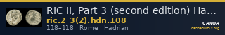 RIC II, Part 3 (second edition) Hadrian 108 — CANOA