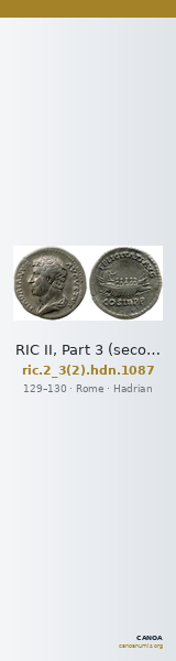 RIC II, Part 3 (second edition) Hadrian 1087 — CANOA