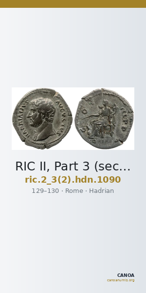 RIC II, Part 3 (second edition) Hadrian 1090 — CANOA