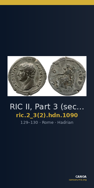 RIC II, Part 3 (second edition) Hadrian 1090 — CANOA