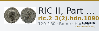 RIC II, Part 3 (second edition) Hadrian 1090 — CANOA