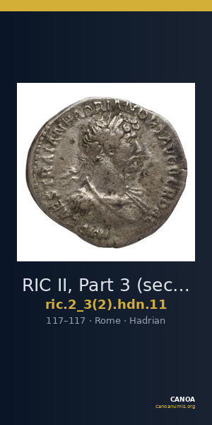 RIC II, Part 3 (second edition) Hadrian 11 — CANOA