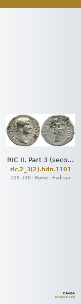 RIC II, Part 3 (second edition) Hadrian 1101 — CANOA