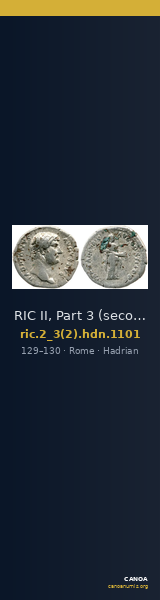 RIC II, Part 3 (second edition) Hadrian 1101 — CANOA