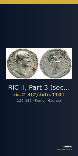 RIC II, Part 3 (second edition) Hadrian 1101 — CANOA