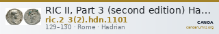 RIC II, Part 3 (second edition) Hadrian 1101 — CANOA