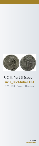RIC II, Part 3 (second edition) Hadrian 1104 — CANOA
