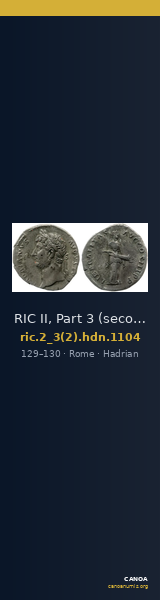 RIC II, Part 3 (second edition) Hadrian 1104 — CANOA