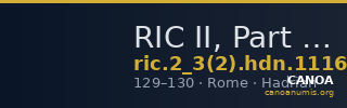 RIC II, Part 3 (second edition) Hadrian 1116 — CANOA