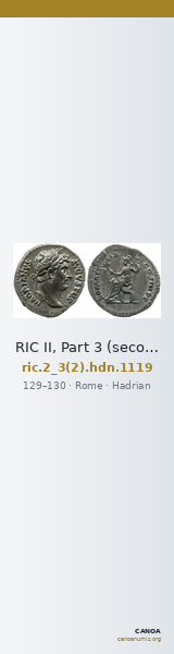 RIC II, Part 3 (second edition) Hadrian 1119 — CANOA