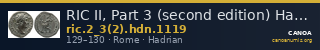RIC II, Part 3 (second edition) Hadrian 1119 — CANOA