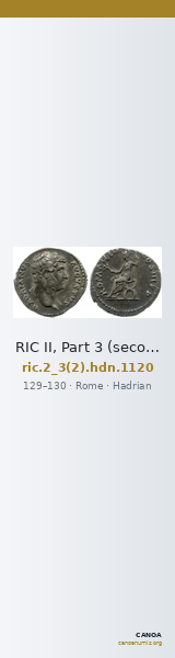 RIC II, Part 3 (second edition) Hadrian 1120 — CANOA