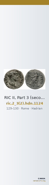 RIC II, Part 3 (second edition) Hadrian 1124 — CANOA