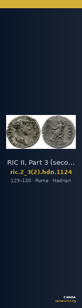 RIC II, Part 3 (second edition) Hadrian 1124 — CANOA