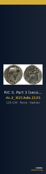 RIC II, Part 3 (second edition) Hadrian 1125 — CANOA