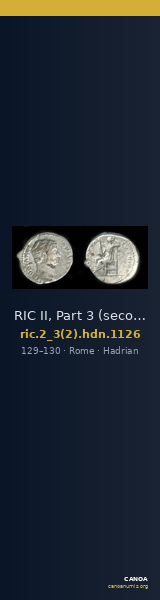RIC II, Part 3 (second edition) Hadrian 1126 — CANOA