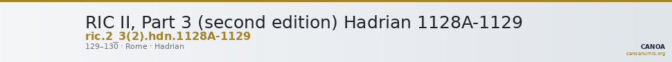 RIC II, Part 3 (second edition) Hadrian 1128A-1129 — CANOA