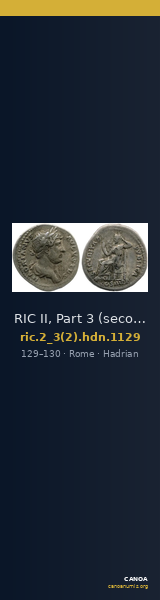 RIC II, Part 3 (second edition) Hadrian 1129 — CANOA
