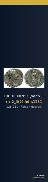 RIC II, Part 3 (second edition) Hadrian 1131 — CANOA