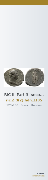RIC II, Part 3 (second edition) Hadrian 1135 — CANOA