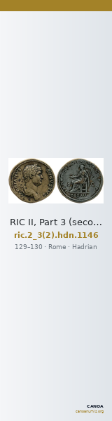 RIC II, Part 3 (second edition) Hadrian 1146 — CANOA