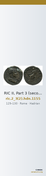 RIC II, Part 3 (second edition) Hadrian 1155 — CANOA