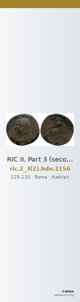 RIC II, Part 3 (second edition) Hadrian 1156 — CANOA