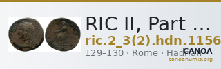 RIC II, Part 3 (second edition) Hadrian 1156 — CANOA