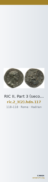 RIC II, Part 3 (second edition) Hadrian 117 — CANOA