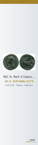RIC II, Part 3 (second edition) Hadrian 1173 — CANOA