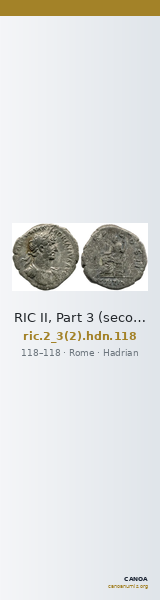 RIC II, Part 3 (second edition) Hadrian 118 — CANOA