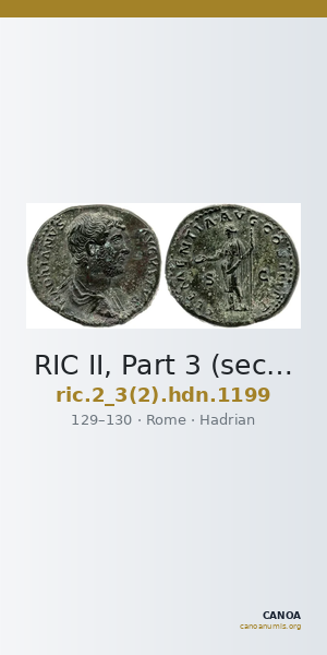 RIC II, Part 3 (second edition) Hadrian 1199 — CANOA