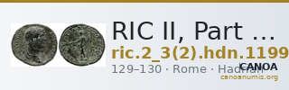 RIC II, Part 3 (second edition) Hadrian 1199 — CANOA