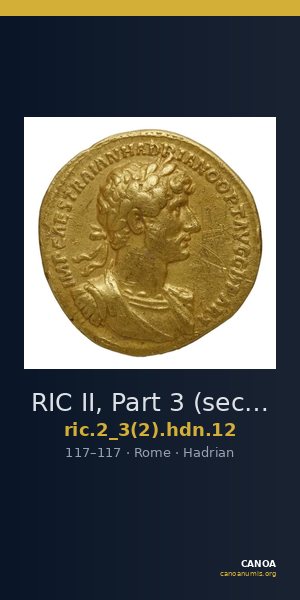 RIC II, Part 3 (second edition) Hadrian 12 — CANOA