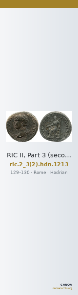 RIC II, Part 3 (second edition) Hadrian 1213 — CANOA