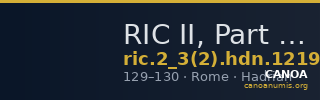 RIC II, Part 3 (second edition) Hadrian 1219 — CANOA