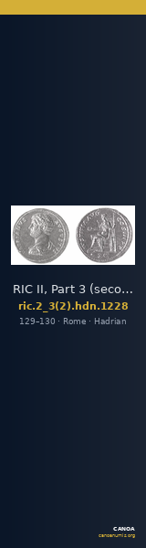 RIC II, Part 3 (second edition) Hadrian 1228 — CANOA