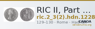 RIC II, Part 3 (second edition) Hadrian 1228 — CANOA