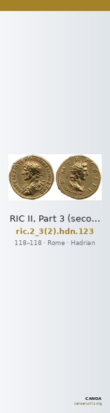 RIC II, Part 3 (second edition) Hadrian 123 — CANOA