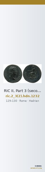 RIC II, Part 3 (second edition) Hadrian 1232 — CANOA