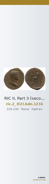 RIC II, Part 3 (second edition) Hadrian 1236 — CANOA