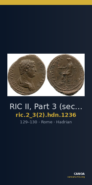 RIC II, Part 3 (second edition) Hadrian 1236 — CANOA