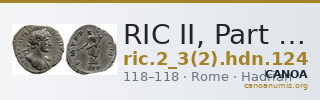 RIC II, Part 3 (second edition) Hadrian 124 — CANOA