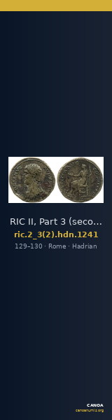 RIC II, Part 3 (second edition) Hadrian 1241 — CANOA