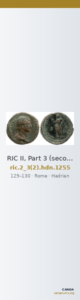RIC II, Part 3 (second edition) Hadrian 1255 — CANOA